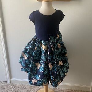 H&M Navy and Floral Kids Formal Dress
